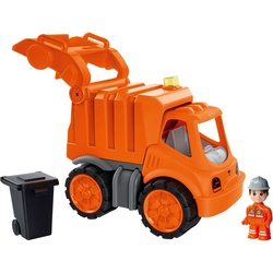 BIG Spielzeug-Müllwagen Power-Worker Müllwagen + Figur, Made in Germany orange
