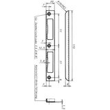 SACHSISCHE SCHLOSSFABRIK Winkel-Schließblech 170x20x8 Schließblech