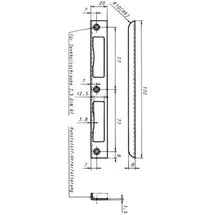 SACHSISCHE SCHLOSSFABRIK Winkel-Schließblech 170x20x8 Schließblech
