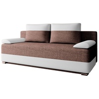 MOEBLO Schlafsofa ATLANTA, Schlafcouch Sofa Couch für Wohnzimmer Schlafsofa Federkern Sofagarnitur Polstersofa mit Bettfunktion, mit Schlaffunktion und Bettkasten, - (BxHxT): 200x90x96 cm braun