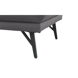 HIMOLLA Eckcouch Leder 2-Sitzer Schwarz