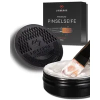 Lieberge Premium Pinselseife 40g + hochwertige Pinsel Reinigungsmatte –