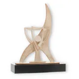 Pokal Zamakfigur Flame Pokal gold-weiß auf schwarzem Holzsockel 26,7cm - Helm Trophy