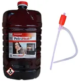 PetroHeat Petroleum 10 Liter Brennstoff geruchsarm für Petroleumofen, mit Handpumpe, für mobile Petroleum-Heizung, Petroleumöfen