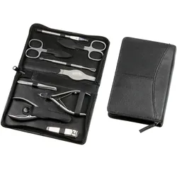 Kniebes Manicure Etui Nappa-Leder 9-teilig