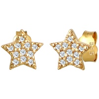 DIAMORE Ohrringe Damen Ohrstecker Sterne Astro Trend Diamant (0.11 ct.) 585 Gelbgold