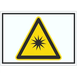 Achtung Optische Strahlung Symbol Aufkleber A3 (297x420mm)