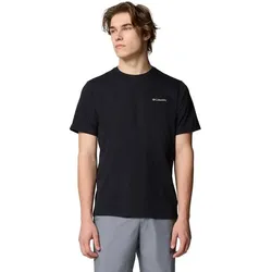 COLUMBIA T-Shirt Rockaway RiverTM Graphic SS Tee, Black, Winding Wonder, L