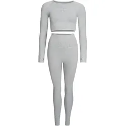 Sportleggings - MIDOYA BootiieTM - Dein 2-Teiliges Wohlfühl Fitness Set Grau / L - BootiieTM Zweiteiler - Fitness Set - Grau - L