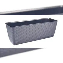 Prosperplast Blumenkasten 49 x 15,5 x 17,5 cm Anthrazit Komplettset