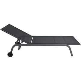 VCM Sonnenliege 192 x 32 x 58 cm Schwarz