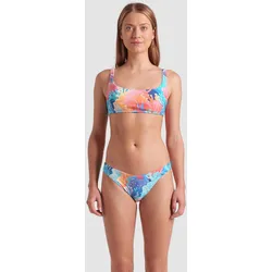 Bustier-Bikini Damen arena Water Print - Coral - S