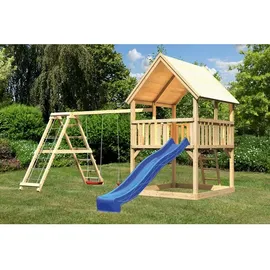 Akubi Spielturm Luis Set C mit Rutsche blau 89373