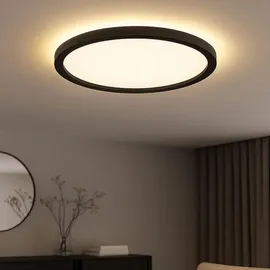 Briloner LED Panel Cadre schwarz Ø 42,5 cm warmweiß, Backlight-Effekt