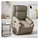 vidaXL Massagesessel mit Aufstehhilfe Elektrisch Kunstleder 95 x 99 x 95 cm Braun