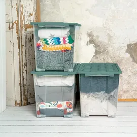Rotho Aufbewahrungsbox EVO Safe 65 L 1-tlg. grün