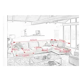 KAWOLA Wohnlandschaft U-Form Madeline Cord Longchair links steingrau