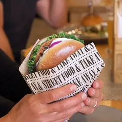 3000 Papierbeute Hamburgertüte fettdicht Street Food 16 x 17 cm