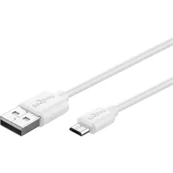 goobay Fast Charge Micro USB Schnellladekabel weiß 1,0m