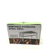 SunJas Picknickgrill Edelstahl Holzkohlegrill Kleiner Grill Portable Campinggril