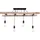 ETC Shop Hängeleuchte Lampe Holzleuchte Vintage Pendellampe Esszimmer, 4 flammig Holzleiter, natur braun schwarz, 4x E27 Fassungen, Hxlxb 80x115x30cm