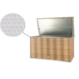 dynamic24 Auflagenbox, Polyrattan Gartentruhe 115x60x60cm Box weiß