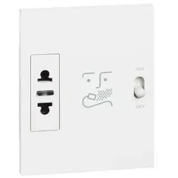 Legrand KW4177 LivingNow 3-modulige Rasiersteckdose in der Farbausführung White