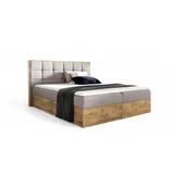 Fun Möbel Boxbett, Beige inkl. Bettkasten