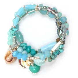 COLLEZIONE ALESSANDRO Mona Armband aus Glas blau 1-tlg Größe onesize