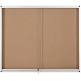 Innenvitrine mit Schiebetüren, Kork, 967 x 706 mm