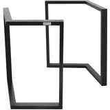 ML-Design 2Er Set Tischkufen Arrow 70x72cm V-Form Metall Schwarz Industriedesign