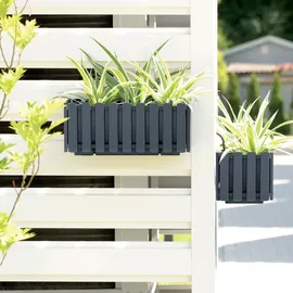 Prosperplast Blumenkasten 38 x 18 x 16,2 cm Grau