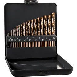 HSS-Co Spiralbohrer-Set ALPEN 19-teilig DIN 338 RN