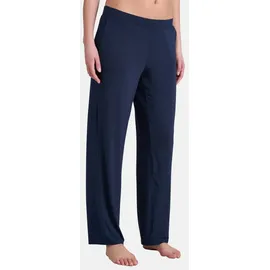 SCHIESSER Damen Schlafhose lang Lounge Marleneschnitt Modal-Mix + Relax Pyjamaunterteil, blau_175482, 36 - 36