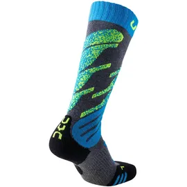 Uyn Skisocken Kinder medium grey melange/turquoise 24-26