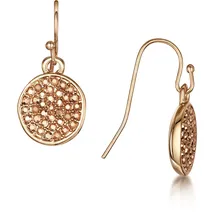 Buckley London Paar Ohrhänger BUCKLEY LONDON "rosèfarben mit caprifarbenen Kristallen", Damen, Gr. one-size, Messing, rot, Ohrringe