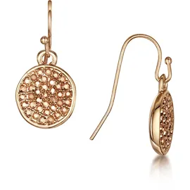 Buckley London Paar Ohrhänger BUCKLEY LONDON "rosèfarben mit caprifarbenen Kristallen", Damen, Gr. one-size, Messing, rot, Ohrringe