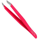 Canal Haarpinzette schräg fuxia rostfrei 95 mm