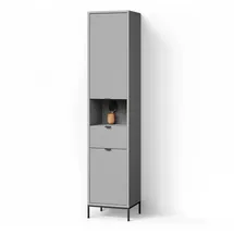 livinity Aterno Badschrank 40 x 190 cm Grau MDF/Spanplatte