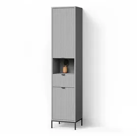 livinity Aterno Badschrank 40 x 190 cm Grau MDF/Spanplatte