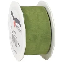 Präsent Geschenkband Polyester Olive 25 m x 25 mm