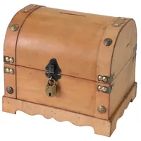 HMF 6414-51 Spardose aus Holz mit Schloss 23,5 x 18 x 20 cm Groß Namibia