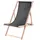 Kadax Liegestuhl, Strandstuhl aus Holz, Traglast bis 120kg, Graphite