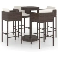 vidaXL Gartenbar-Set 5-tlg. Braun