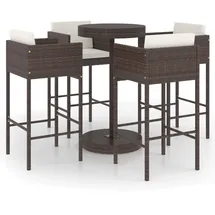 vidaXL Gartenbar-Set 5-tlg. Braun