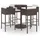 vidaXL Gartenbar-Set 5-tlg. Braun