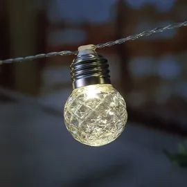 MARELIDA LED Solar Lichterkette 20 Kristallkugeln Lichtsensor L: 3,8m