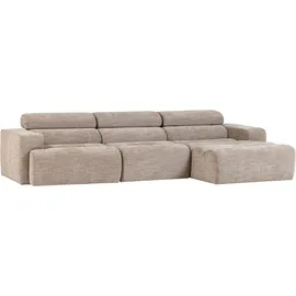 Woood Ecksofa Novi Melange 3-Sitzer Beige
