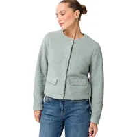 Zero Damen Blazerjacke im Teddyfellstyle Silver Blue,40 - 40