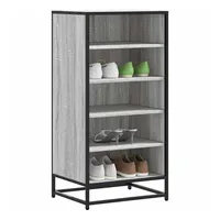 VidaXL Schuhregal Grau Sonoma 48x38x97,5 cm Holzwerkstoff